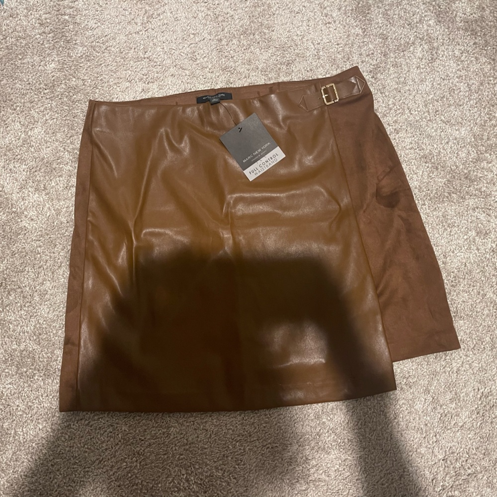 Leather and Suede Skirt